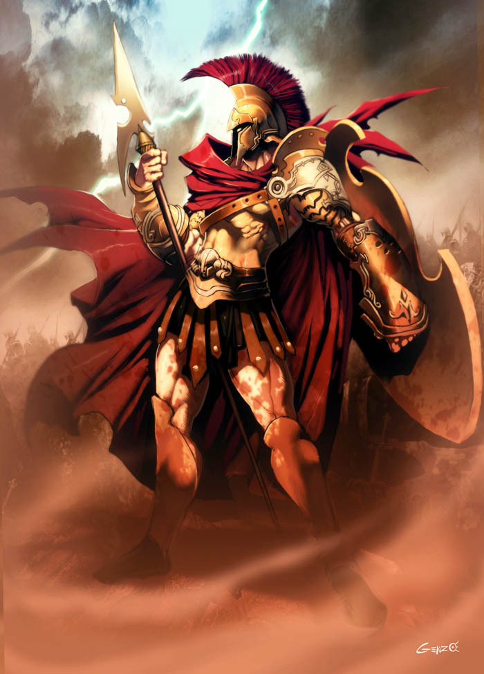 mitologiayleyendas:  Ares Miaiphonos Por Genzo.