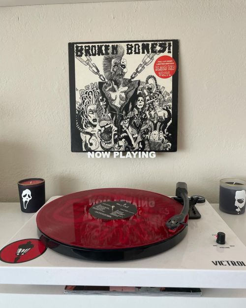 Dinner Time Records: Broken Bones : Dem Bones Blood Red 1984 Fallout Records #punkrecords #vinyl #