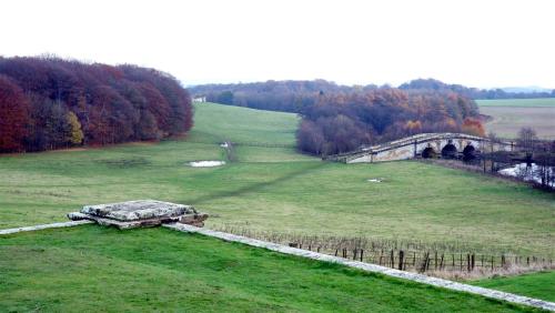 View from the Temple of the Four Winds, Castle Howard, North Yorkshire, England.You can just make ou