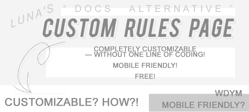 be so kind — free custom rules pagestatic preview — install thememobile-friendly rules pageinstallin