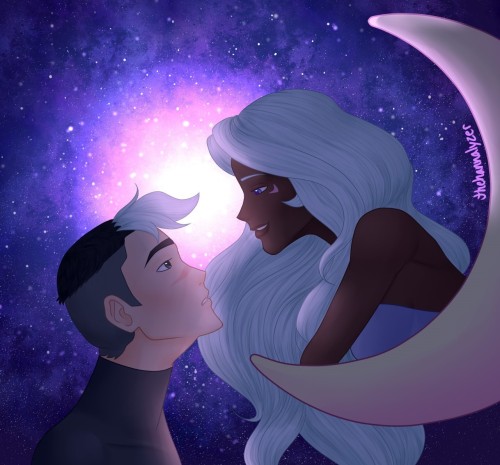 Shallura Week 2020 - Day 3: moon ; sunThis one’s pretty self-explanatory. Backlighting and sta