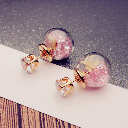 romanticandsadone: Sweet Glass Ball Earrings 001    ☪ ☪    002 003    