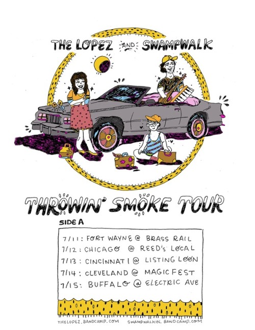 <p>The Lopez &amp; Swampwalk are going on tour and they asked me to create this poster ! V