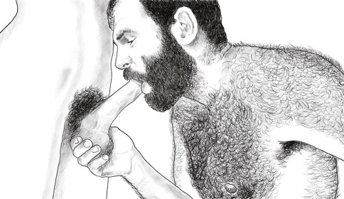 martindrawz: (via TumbleOn) Amazingly talented drawing of me sucking cock by @martindrawz! So flatte