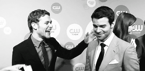 liketheshewolf:  Joseph Morgan and Daniel Gillies  |  CW Upfronts 2013 (x) 