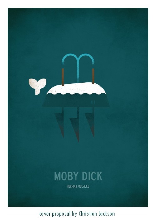 peterschlehmil: Herman Melville - Moby Dickbook cover minimalist proposal by Christian Jackson “The