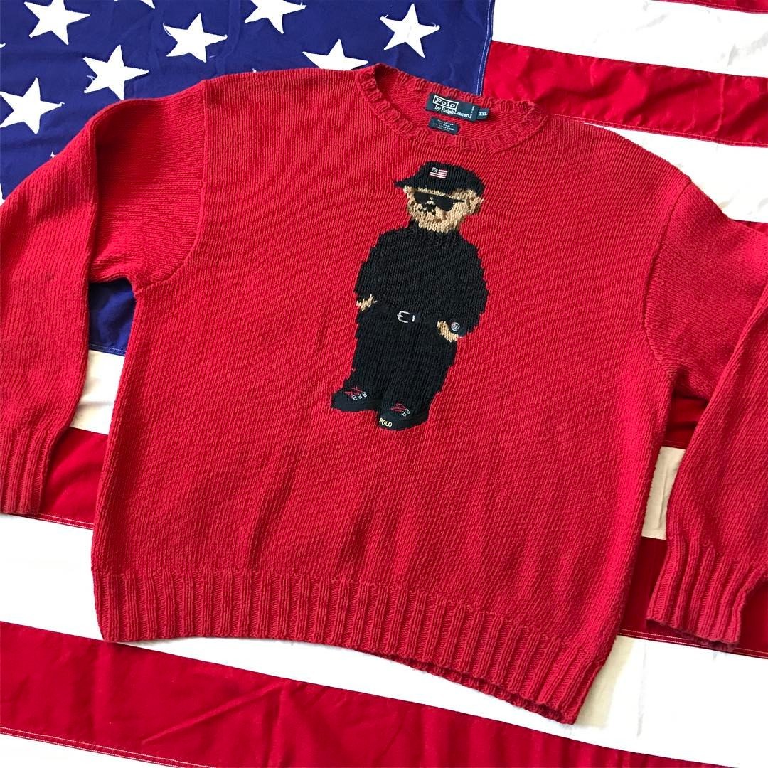 Probably NOT available: 🔥🔥🔥Vintage Polo Bear sweater size XXL. #beenhad ...