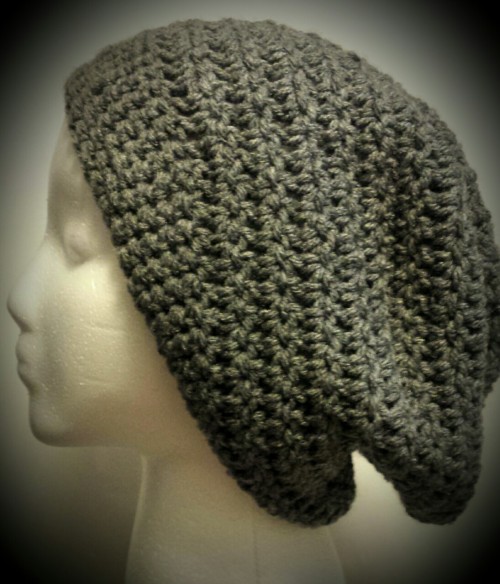 Crocheted slouchy beanies and hooded cowls. These are super soft, machine washable and very comfy!