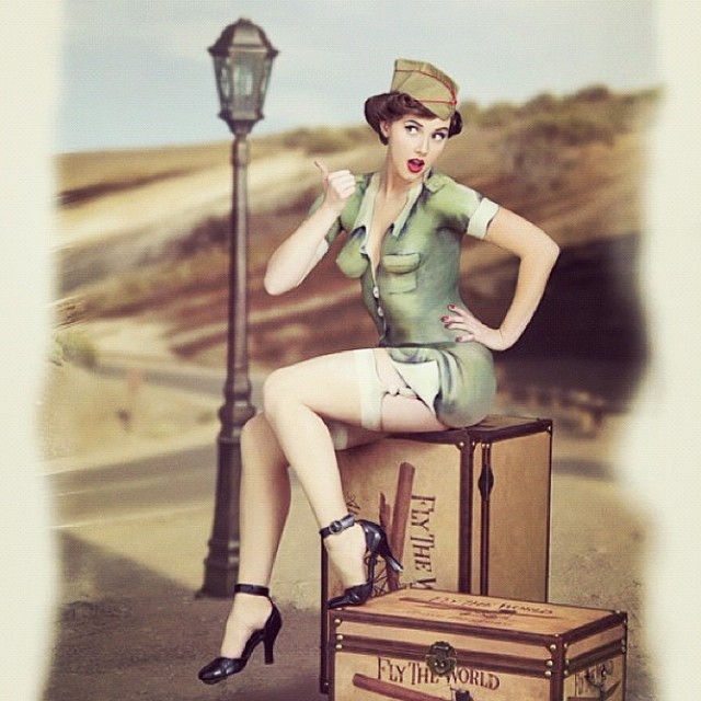 misskaciemarie:  And one just because…. I aint wearin nothin but heels and a cap~