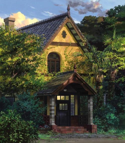 Backgrounds from Ghibli movies.