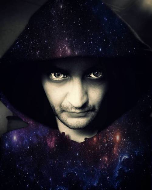 #hoodie #stars #galaxy #darkmood #eyes #lippiercing #darkside #darktechno #sad #sadness #czechboy