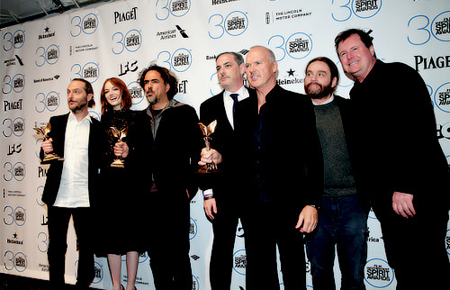 Emmanuel Lubezki, Emma Stone, Alejandro Gonzalez Inarritu, John Lesher, Michael Keaton, Zach Galifia