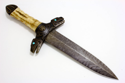 gunrunnerhell: Kemal Knives - Damascus and Walrus Ivory Dagger