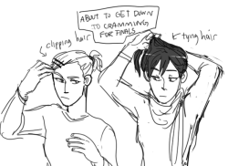 falloutboyonboy:  falloutboyonboy:  finals ended for me on friday but i know lotsa people still have it next week so i drew this thing to maybe cheer yall up u3u snk kids struggling with finals. the pain is real.  IM STILL LAUGHING AT REINER+JEAN AND