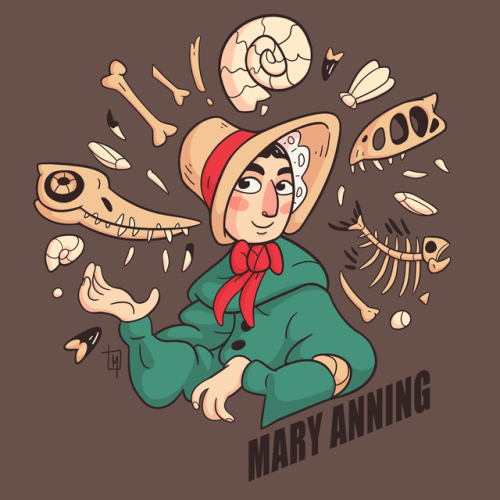 tmurraywj: A portrait of Mary Anning, the rad as heck lady who discovered tons of Jurassic marine sp