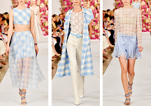 fashion-runways:OSCAR DE LA RENTA at New York Fashion Week Spring 2015if you want to support this bl