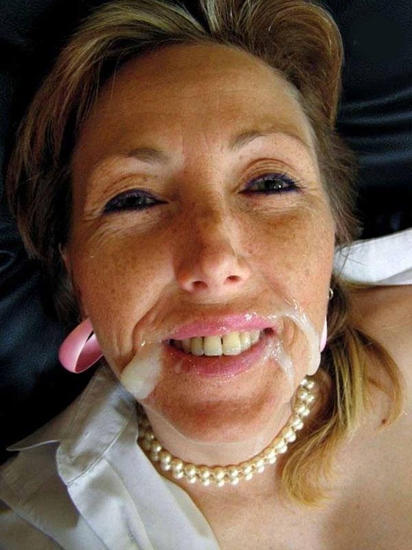 Mature cum on my face