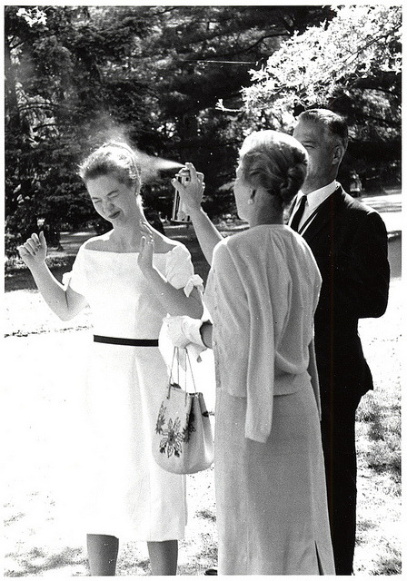  &ldquo;A student gets spritzed, 1961.&rdquo; (vassarcollegearchives) 