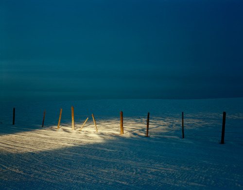 softpyramid:Laura McPheeSnowmobile Headlights, Valley Road, Custer County, Idaho, 2004