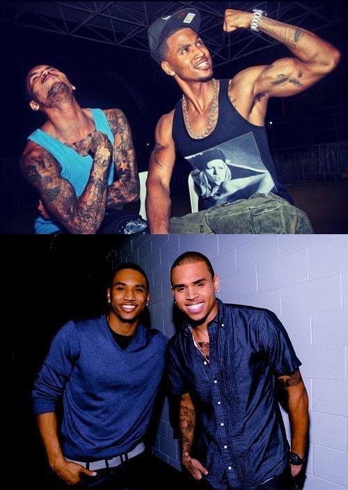Porn takethatdicknigga:  Chris Brown + Trey Songz photos