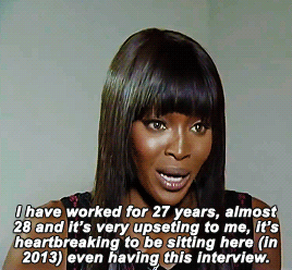 naomicampbellgifs:Naomi Campbell on racism in fashion industry