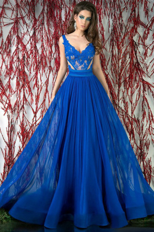 Blue high low semi formal dresses