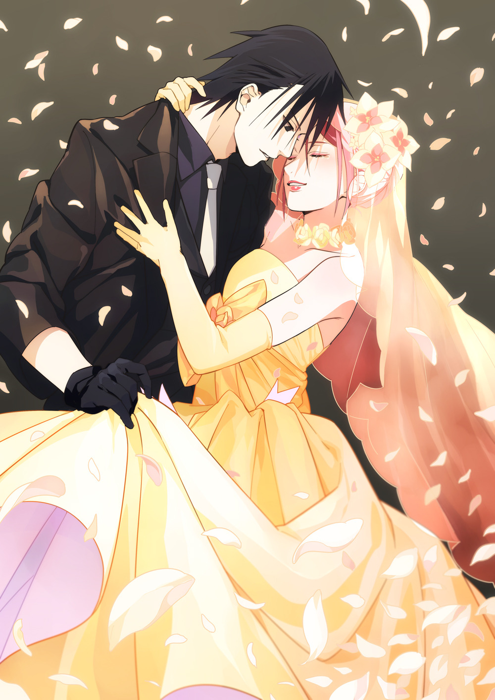 sasuke sakura wedding dress  Sasusaku, Cute anime couples, Sakura and  sasuke