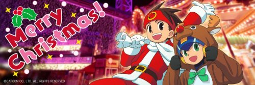 Merry Christmas~!! With art provided by Miho Asada, the artist for the Rockman.EXE Battle Story Mang