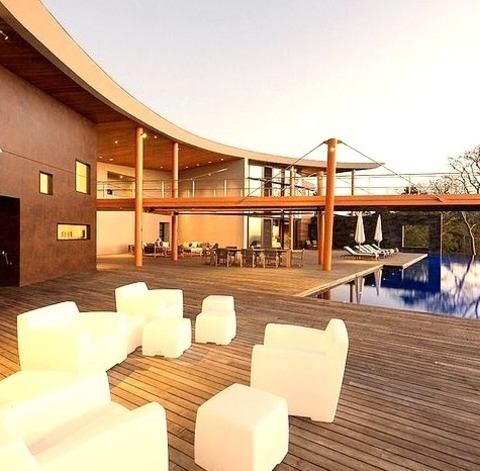 Roof Extensions New YorkHuge Trendy Backyard Deck Photo With A Roof Extension