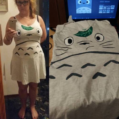 Totoro DIY dress. If someone is intrested in buying one message me &lt;3 #totoro #totorodress #diy 