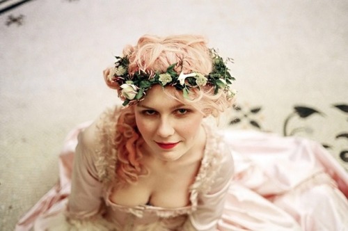 rose-marieantoinette: Marie Antoinette 2006 (the pink hair is the result of pink tinted hair powder)