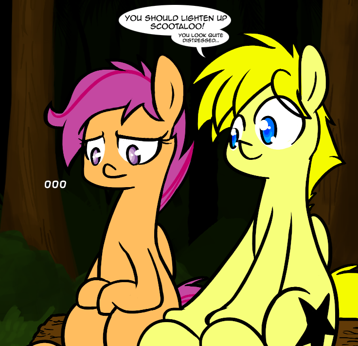 scootalootheadventurer:  You contemplate the pony, reflection of the author, in awe.
