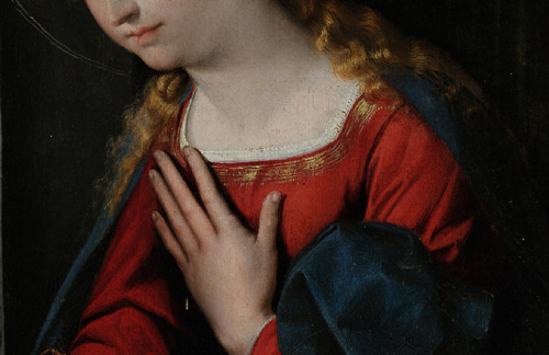 Benvenuto Tisi, Annunciation (detail), 1528