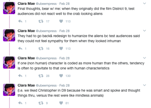 diversemovies: Clara Mae’s brilliant thoughts on race, gender, and AI in film