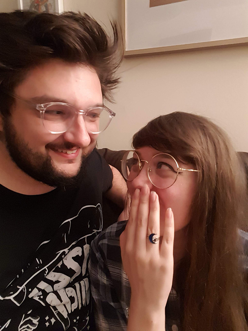 oursuperadventure:  Hey, me and Stef are now engaged!It was seven years ago on Friday