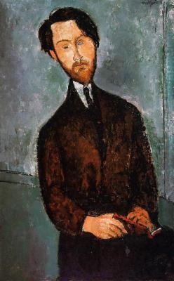 artist-modigliani: Portrait of Leopold Zborowski by Amedeo Modigliani Medium: oil on canvas