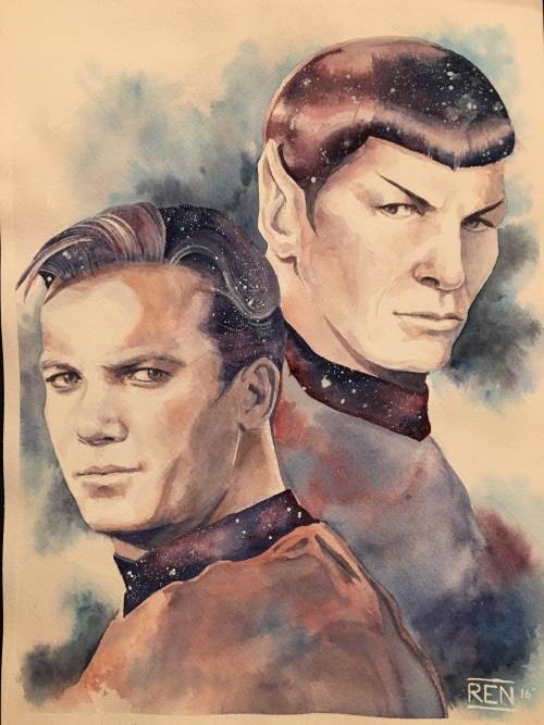 ordinarypeasant:Old Star Trek Painting:I kind of forgot I had a tumblr, lol.  Anywhere, here’s a few