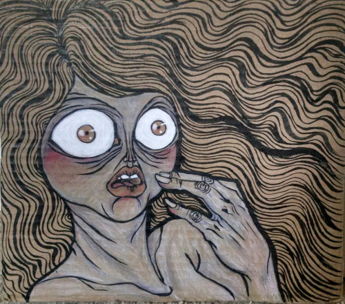 Porn Pics Rather Shocking ~ Original Ink and Watercolor