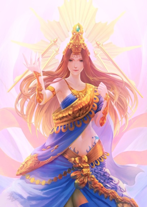 lynto-amariyo: theyin18: FF14 Lakshmi “Rest your weary souls in my bosom.”