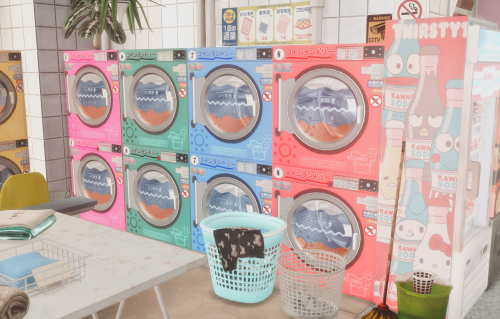 ꧁Coin Laundry Set꧂ Hii guysʚɞ Here’s a new set! ◠‿◠18 itemsBGC except for washing machines, dr