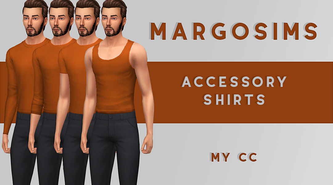 Maxis Match CC World — margosims: Male Accessory Shirts base game...