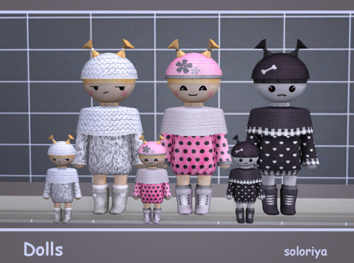 soloriya: ***Dolls*** Sims 4 Has two versions - decorative and playable. Three dolls, each doll has 