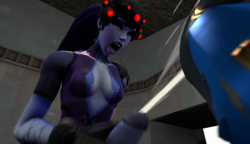 zenuzenu:  Bonus version of previous animation with Futa Widow spooging on Tracers butt. Webm / MP4