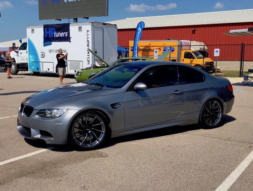 Last of the V8s. Steve Schardt’s Space Grey BMW E92 M3 with carbon fiber roof is powered by a 414HP 