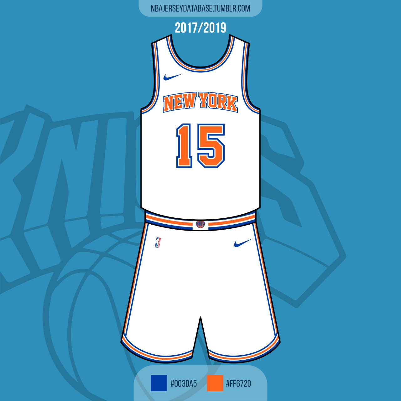 NBA Jersey Database, New York Knicks Statement Jersey 2017-2019