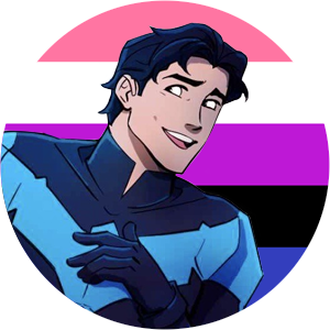 → more genderfluid DICK GRAYSON / NIGHTWING icons.[ID: 3 circular icons of Dick Grayson aka Nig