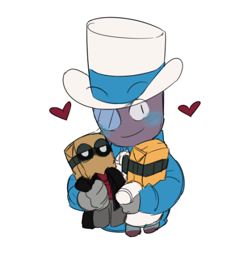 theinsanefruitloop-chan:  White loves them both and want them <3 <3