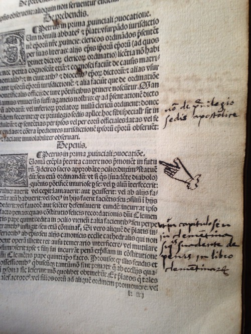 MarginaliaAs a followup to the earlier Manicule post, here are two more interesting examples of marg