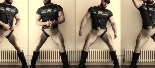 Captain America, gold tights