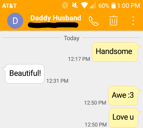 When you text daddy at work ^w^